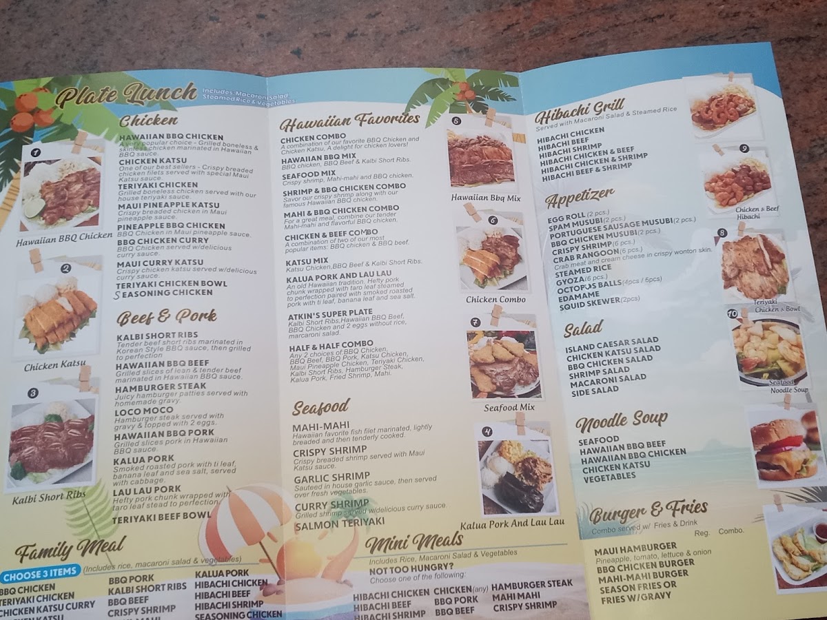 Maui Hawaiian BBQ Menu - Image 1